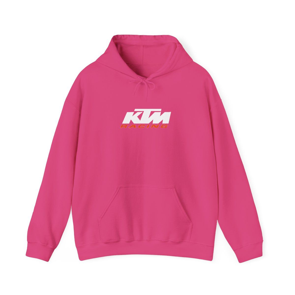 KTM Racing Logo Black Zip-Up Hoodie with Orange Trim
