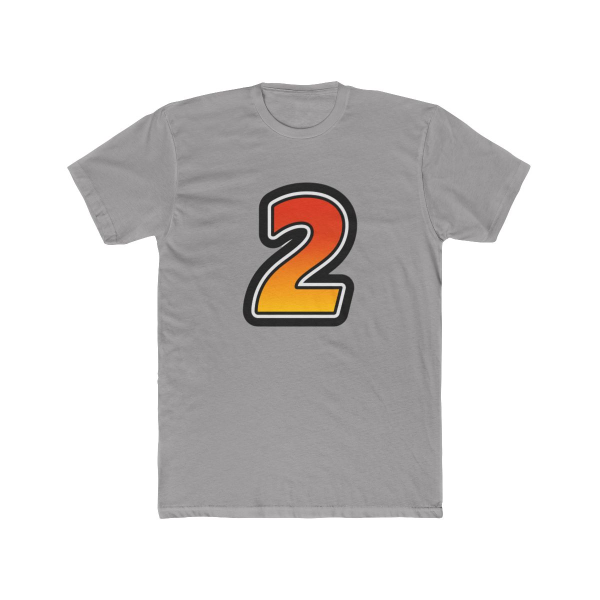 Gradient Number 2 T Shirt - Second Place Champion Bold Design - Official t-shirts merchandise
