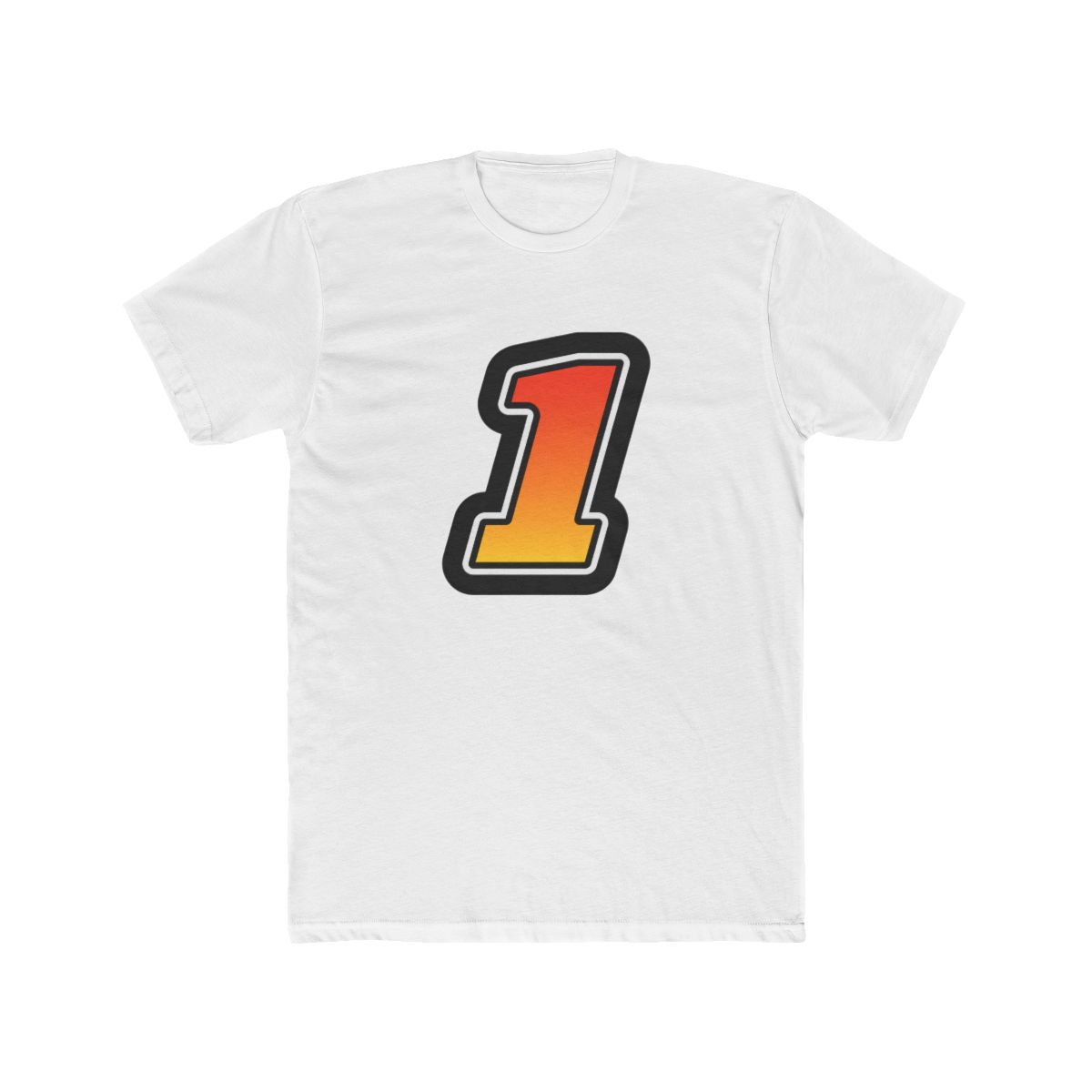 Bold Number One Gradient T Shirt - Champion Winner Gift - Official t-shirts merchandise