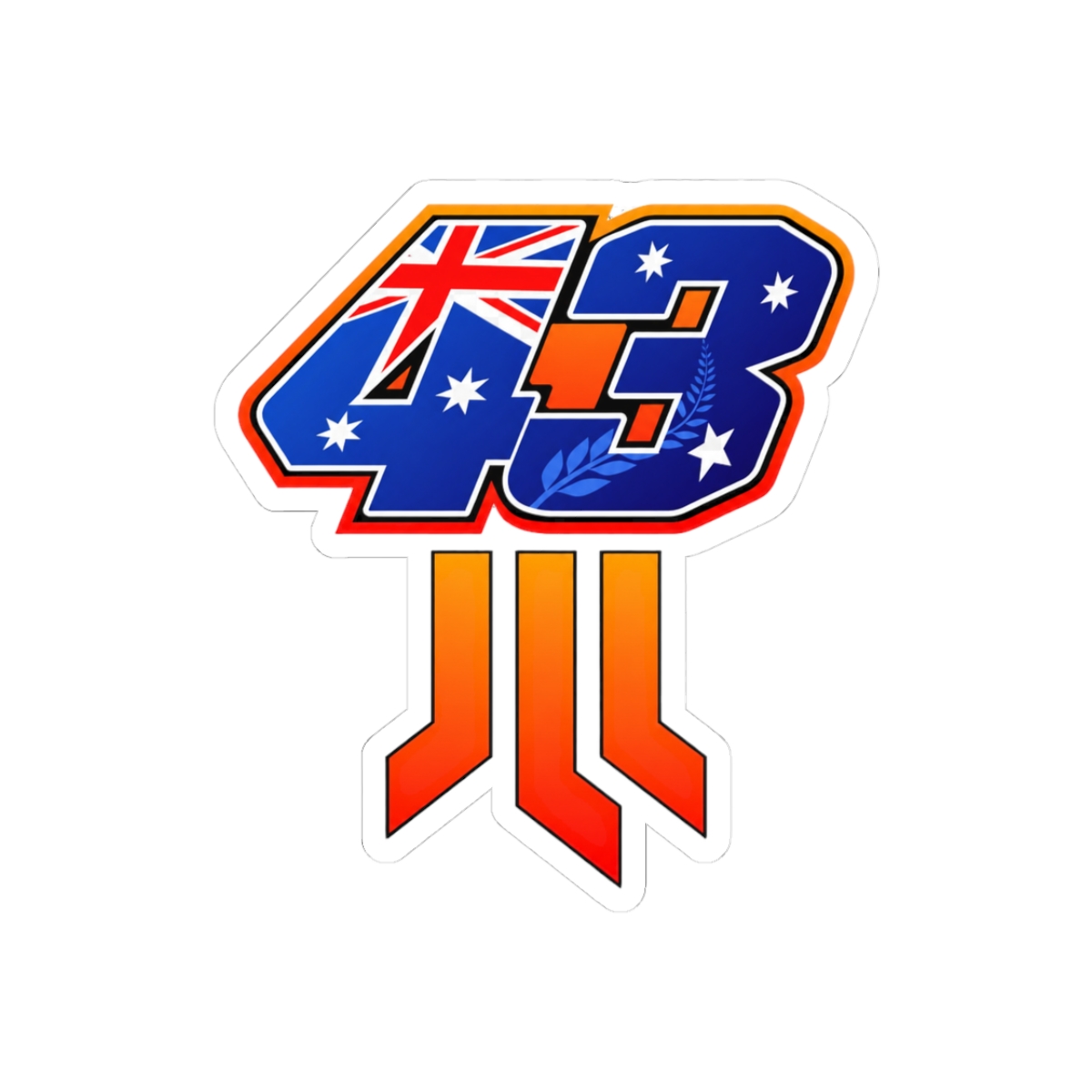 Jack Miller #43 MotoGP Number Plate Racing Sticker - Official stickers merchandise