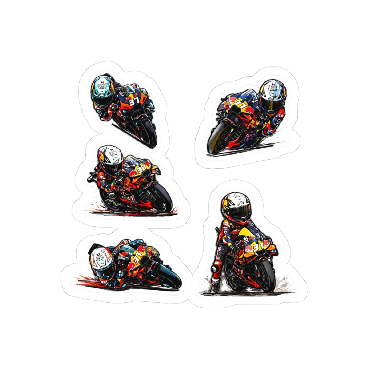 Pedro Acosta MotoGP Racing Sticker Pack Vibrant - Official stickers merchandise