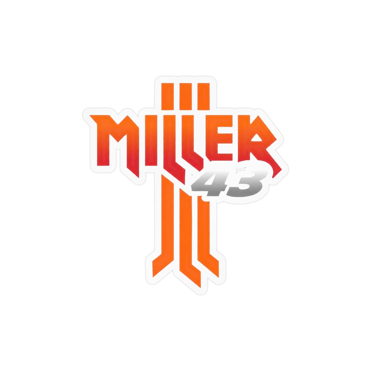 Jack Miller 43 MotoGP Bold Racing Sticker | Moto Fan Vinyl Decal