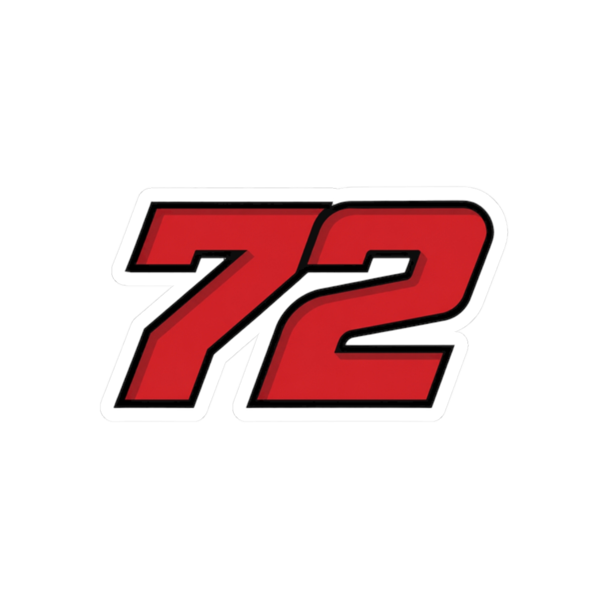 Marco Bezzecchi #72 MotoGP Bold Sticker | Racing Fan Vinyl Decal - alternate angle 3, merchandise