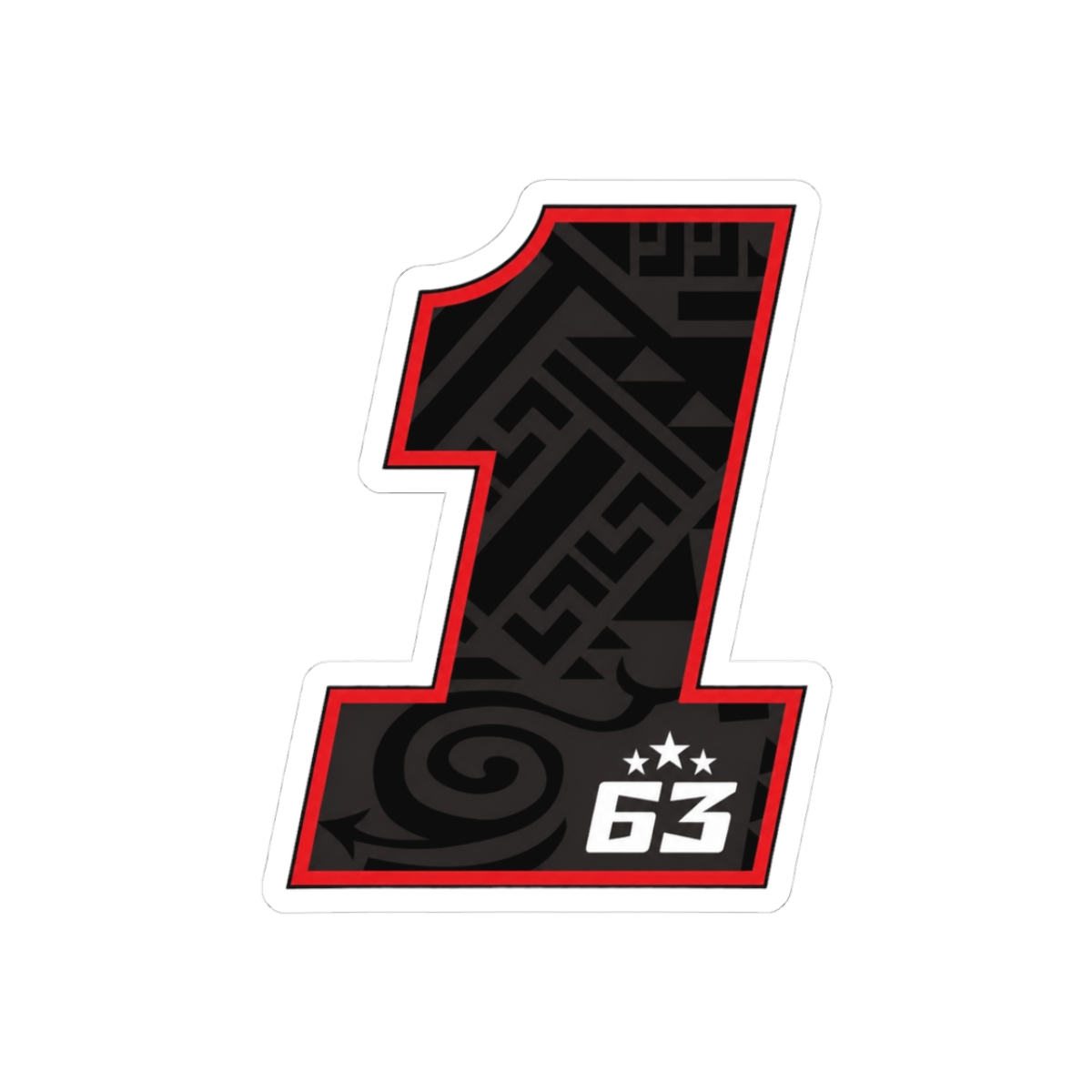 Pecco Bagnaia #1 MotoGP Champion Bold Sticker Decal