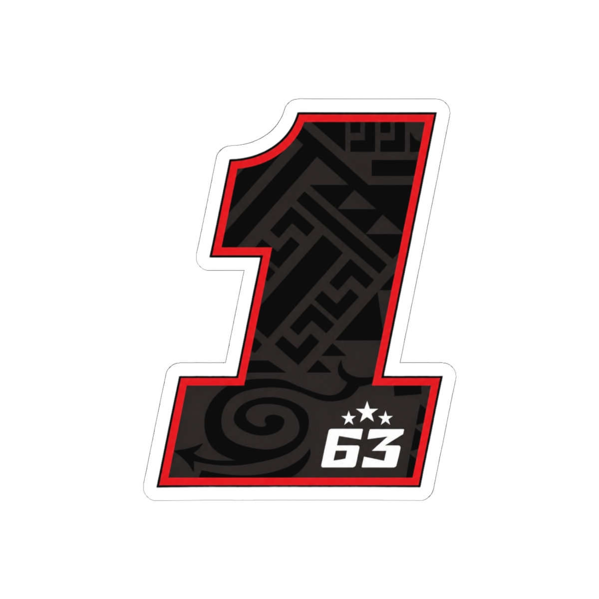 Pecco Bagnaia #1 MotoGP Champion Bold Sticker Decal