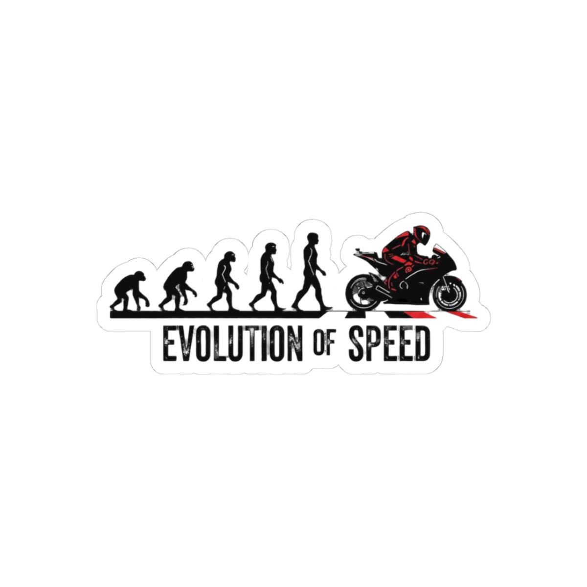 Evolution of Seep Motorcycles Rider Sticker - Official stickers merchandise