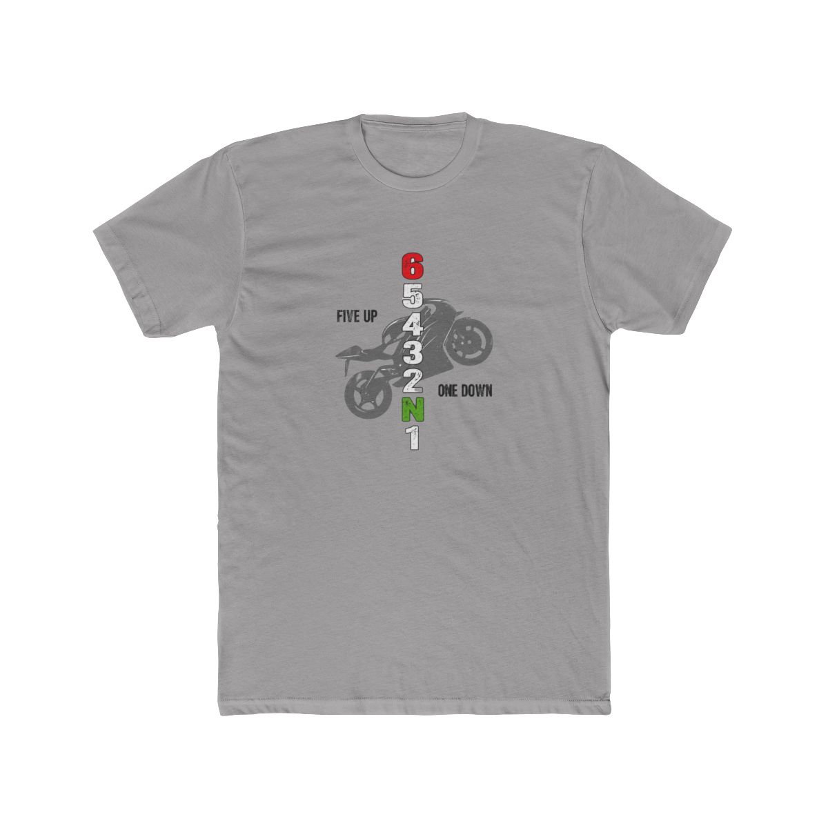 Motorcycle Gear Shift One Down Five Up Biker Racing T Shirt - Official t-shirts merchandise