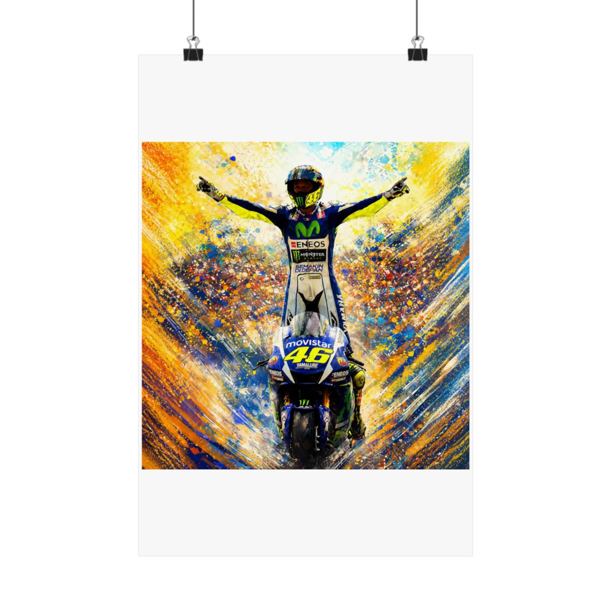 Valentino Rossi #46 Dutch GP Poster – MotoGP Racing Wall Art Print - Official Posters & Wall Art merchandise